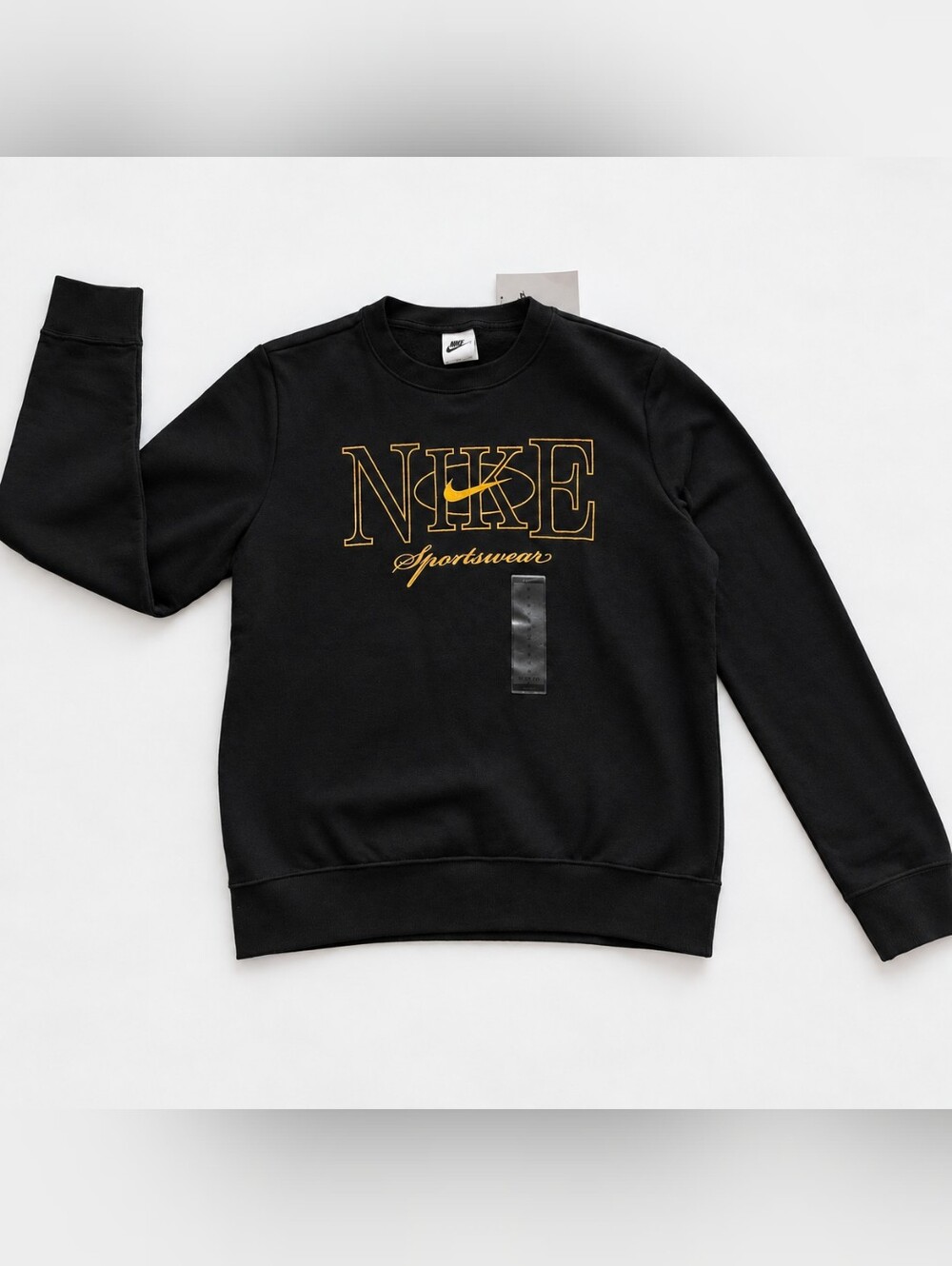 Nike Black Crewneck Sweatshirt with Gold Logo